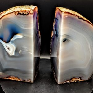 Geode Penguin Bookend Natural Crystal Animal Carving Multifarious