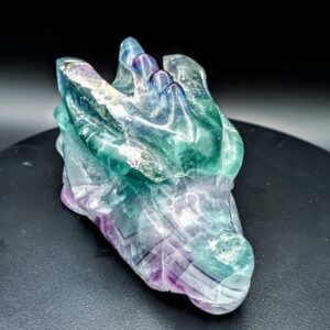 Fluorite Dragon Natural Rainbow Crystal Animal Carving Multifarious