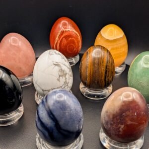 Polished Gemstone Eggs Natural Crystal Carving Decor Multifarious