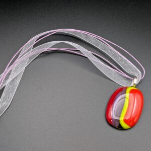 Handmade Glass Pendant Necklace Unique Artisan Jewelry Multifarious